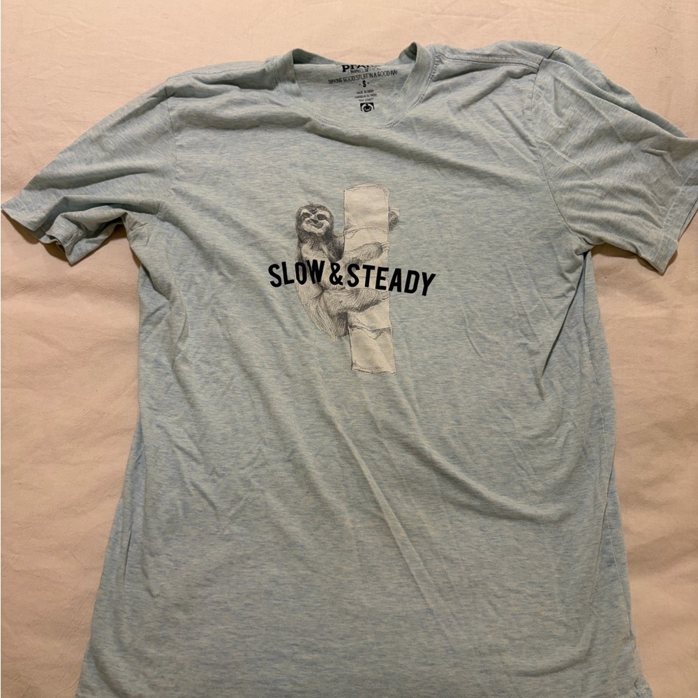 Prana Light Blue Slow & Steady T-Shirt